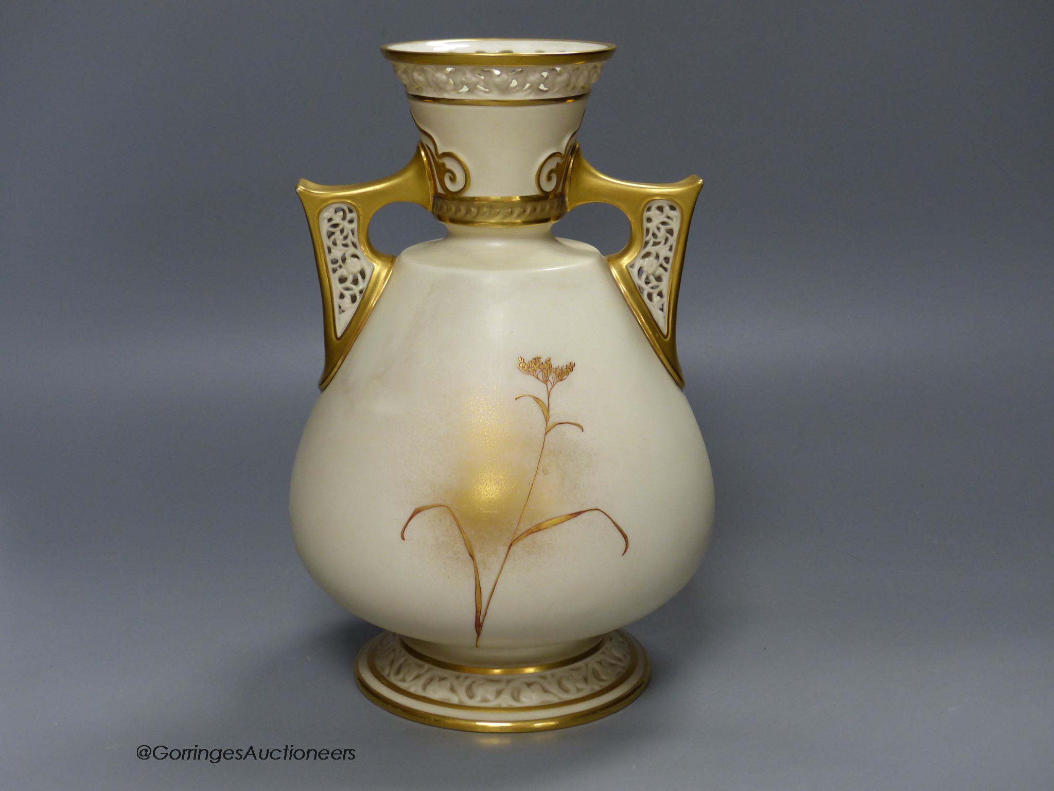 A Royal Worcester 'owl' vase, height 27cm